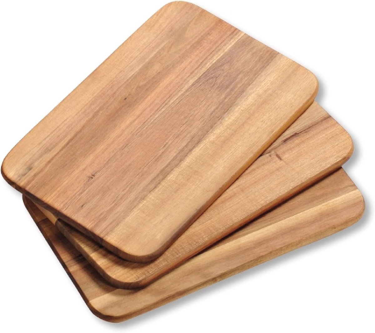 Ontbijtplankje van Acacia Hout 23x15x1cm - Set van 3