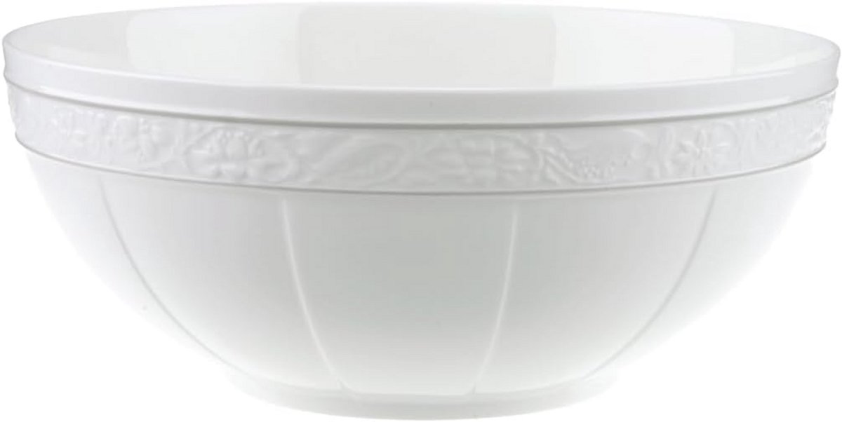 Grote Saladekom Grijs Parelement 24 cm - Diep Serveerbord