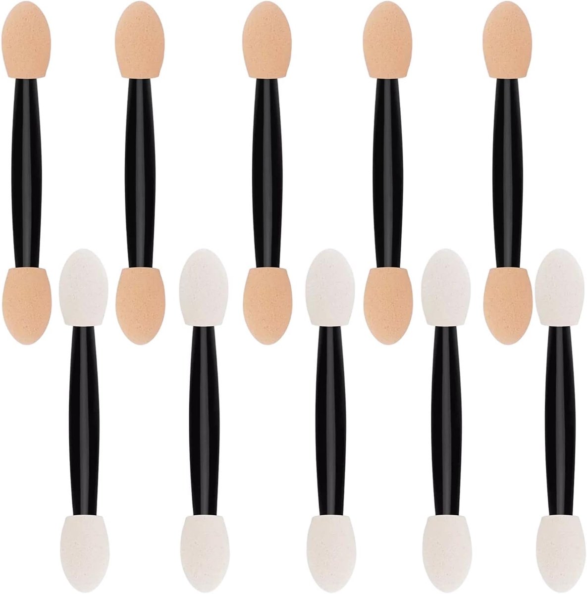 10-Piece Eyeshadow Applicator Disposable - Brush Makeup - Double Sided Sponge met Kant voor Make-up Toepassing