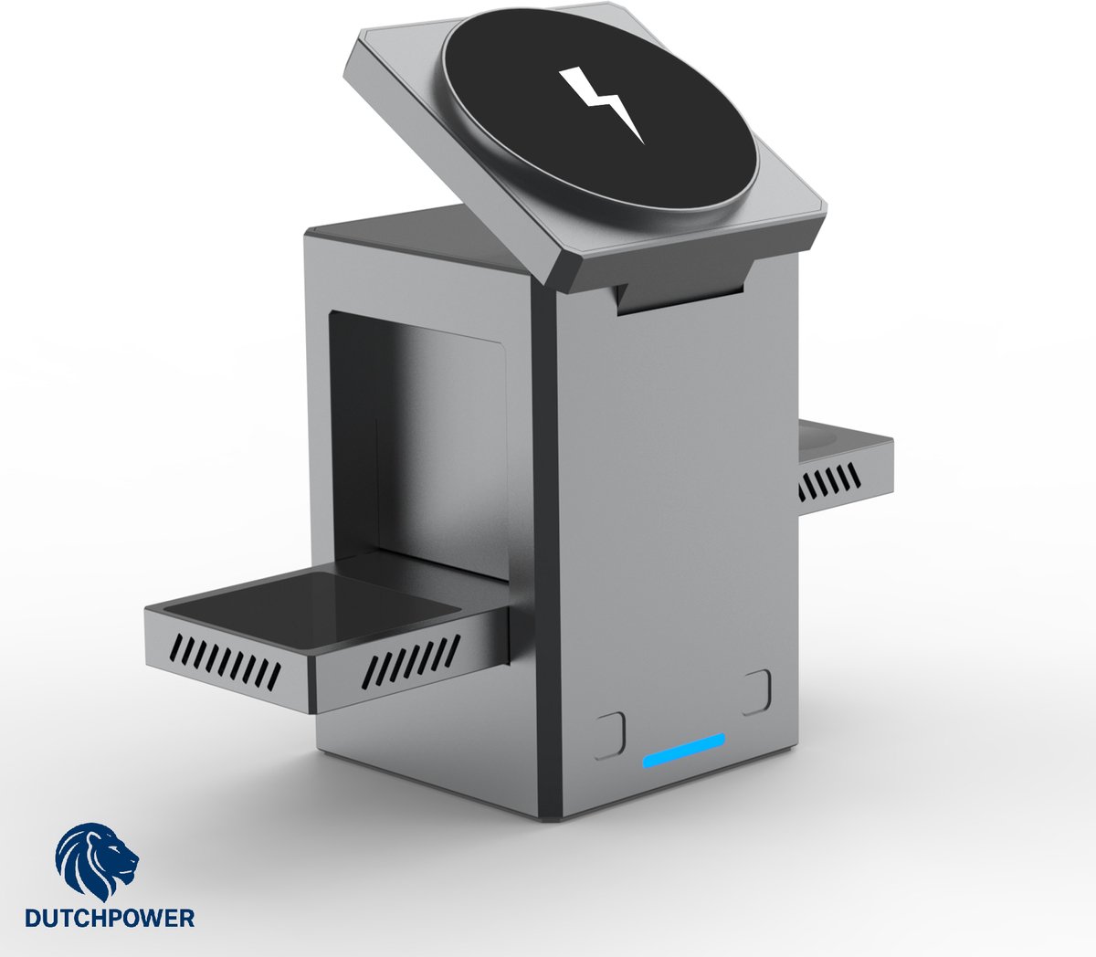 DUTCHPOWER 3-in-1 Robotlader met MagSafe - 15W-Draadloos Opladen - Voor iPhone, Apple Watch en AirPods - Opvouwbaar en Compact