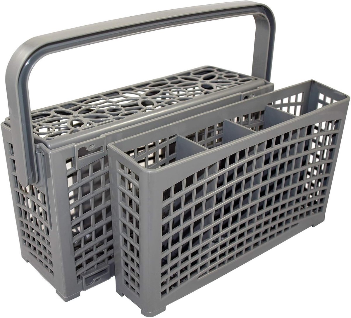2-in-1 Universele Bestekmand voor Vaatwasser – Deelbaar en Stabiel – Afzonderlijk of Gemonteerd – Afwasmand 23 x 8,5 + 4,5 x 13,5 cm