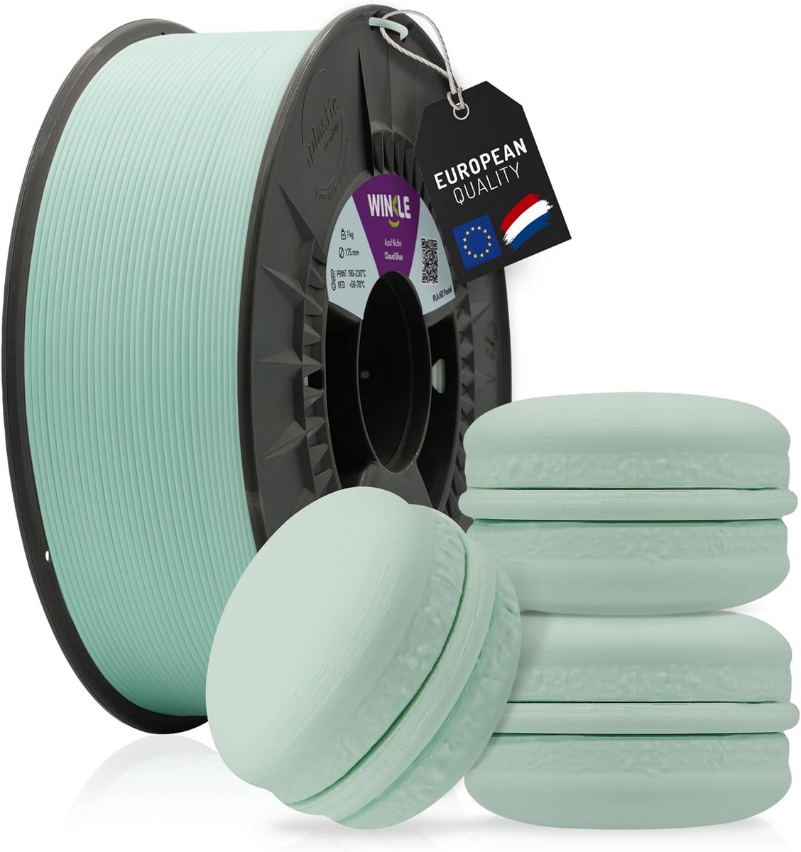 3D Printer Filament PLA 1.75mm Lichtblauw Mat - 1kg Spoel - Hoge Nauwkeurigheid