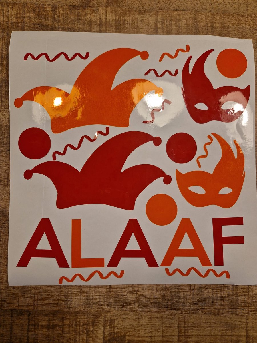 Herbruikbare statische raamsticker ALAAF