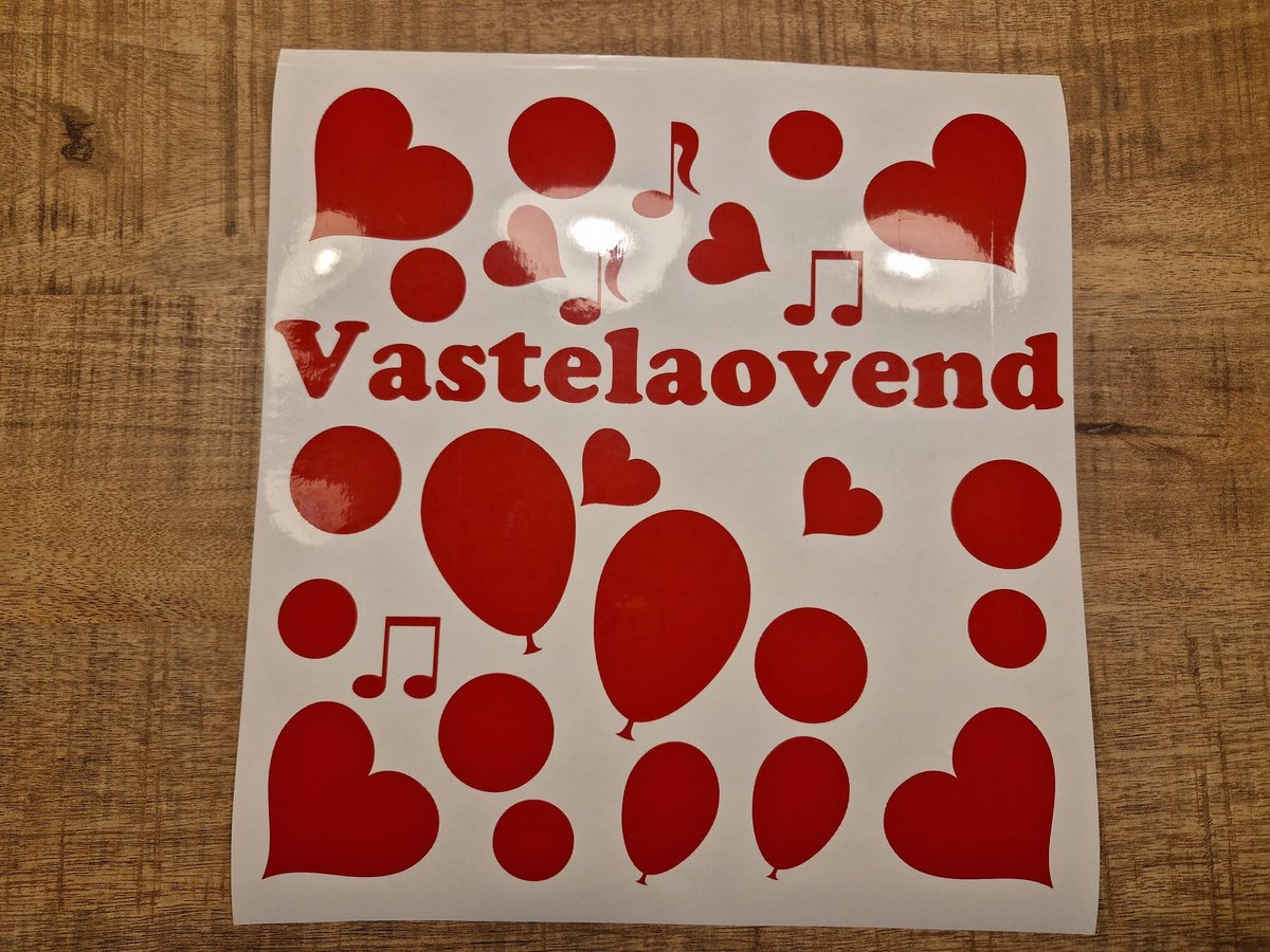 Herbruikbare statische raamsticker VASTELAOVEND