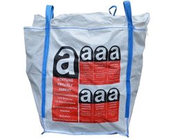 Asbest Big Bag 90x90x110 cm - Draagvermogen 1000 kg - Afvalcontainer voor Asbestverwijdering