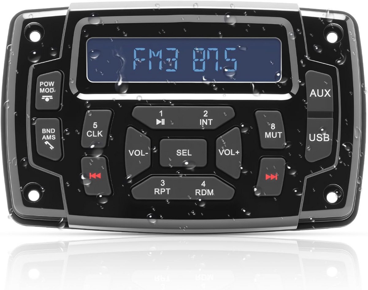 Waterdichte MP3-speler met AM/FM Radio voor Botenscheepvaart