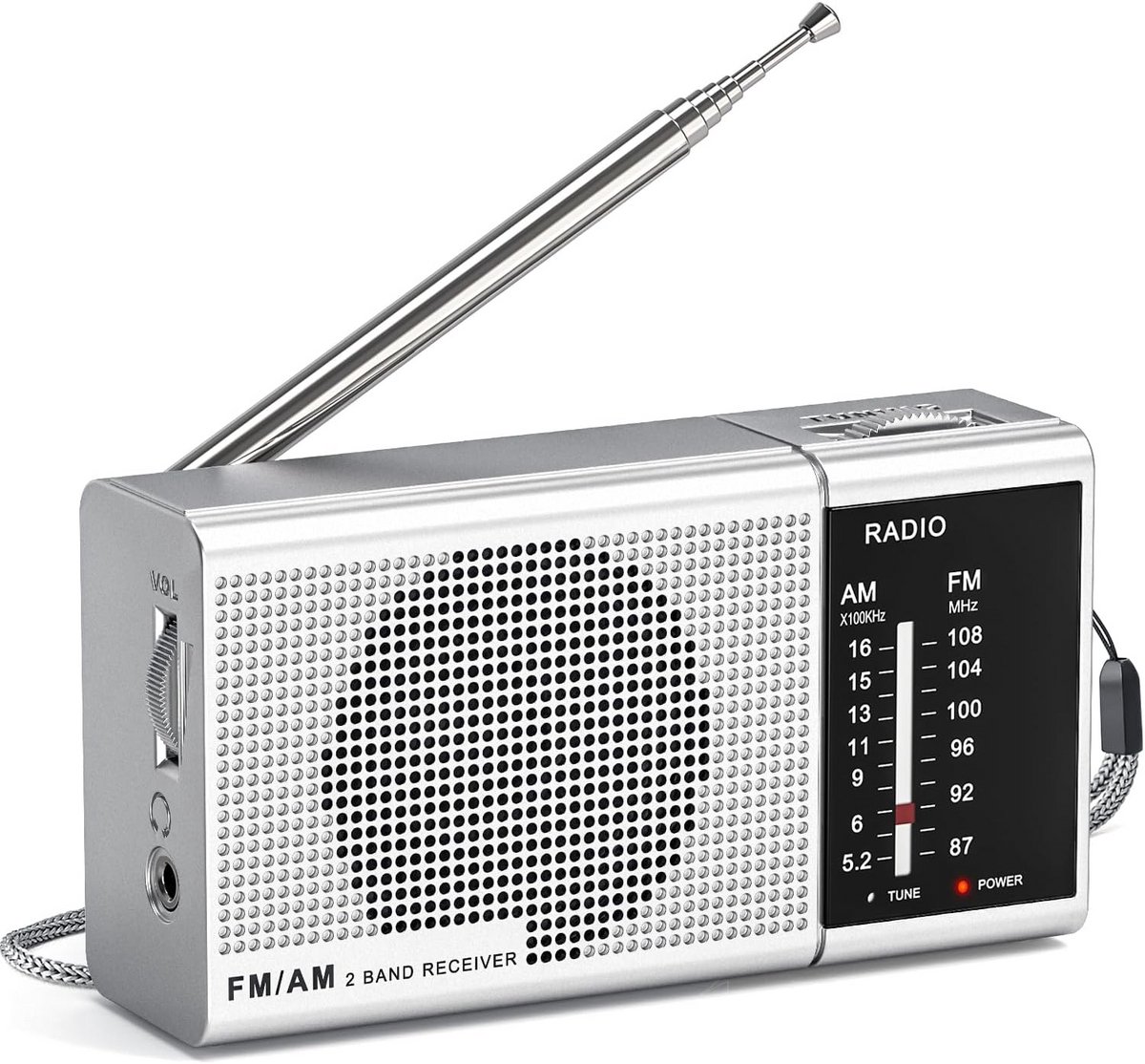 Draagbare AM/FM Radio met Uitstekende Ontvangst en Geluidskwaliteit