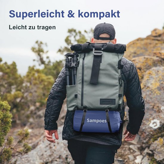 Zelfopblazende Slaapmat voor 2 Personen - Campingmatras 10 cm Dikte, Ideaal voor Outdoors van Merkloos — afbeelding 3
