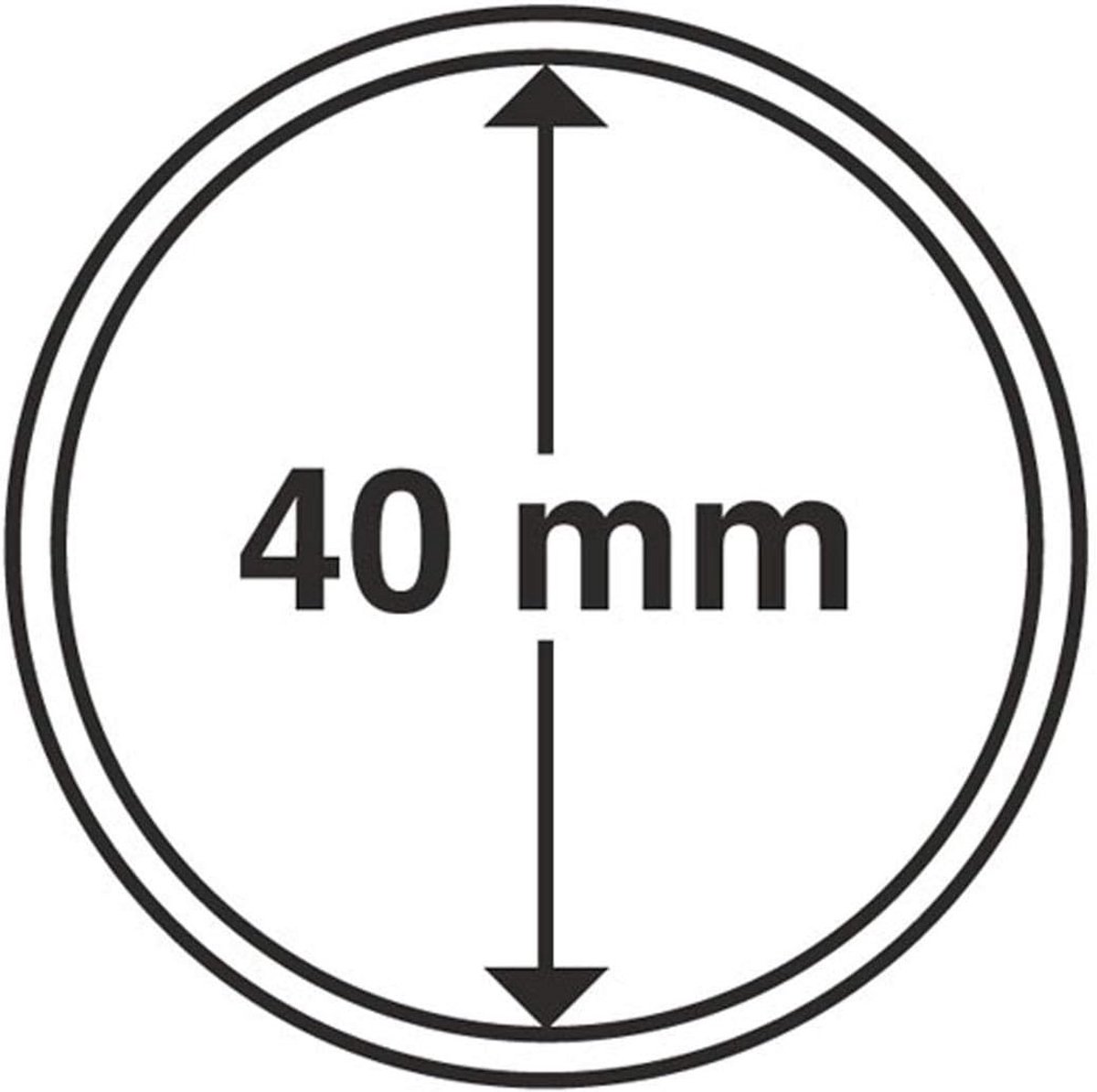 Muntcapsules 40 mm Binnendiameter voor Muntverzamelaars