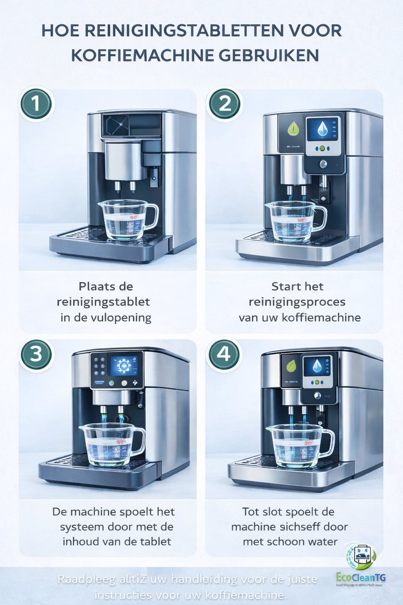 Reinigings tabletten Koffiemachine 20 Stuks – Fosfaatvrij – Universeel voor Jura, Siemens, Philips, De’Longhi — afbeelding 6