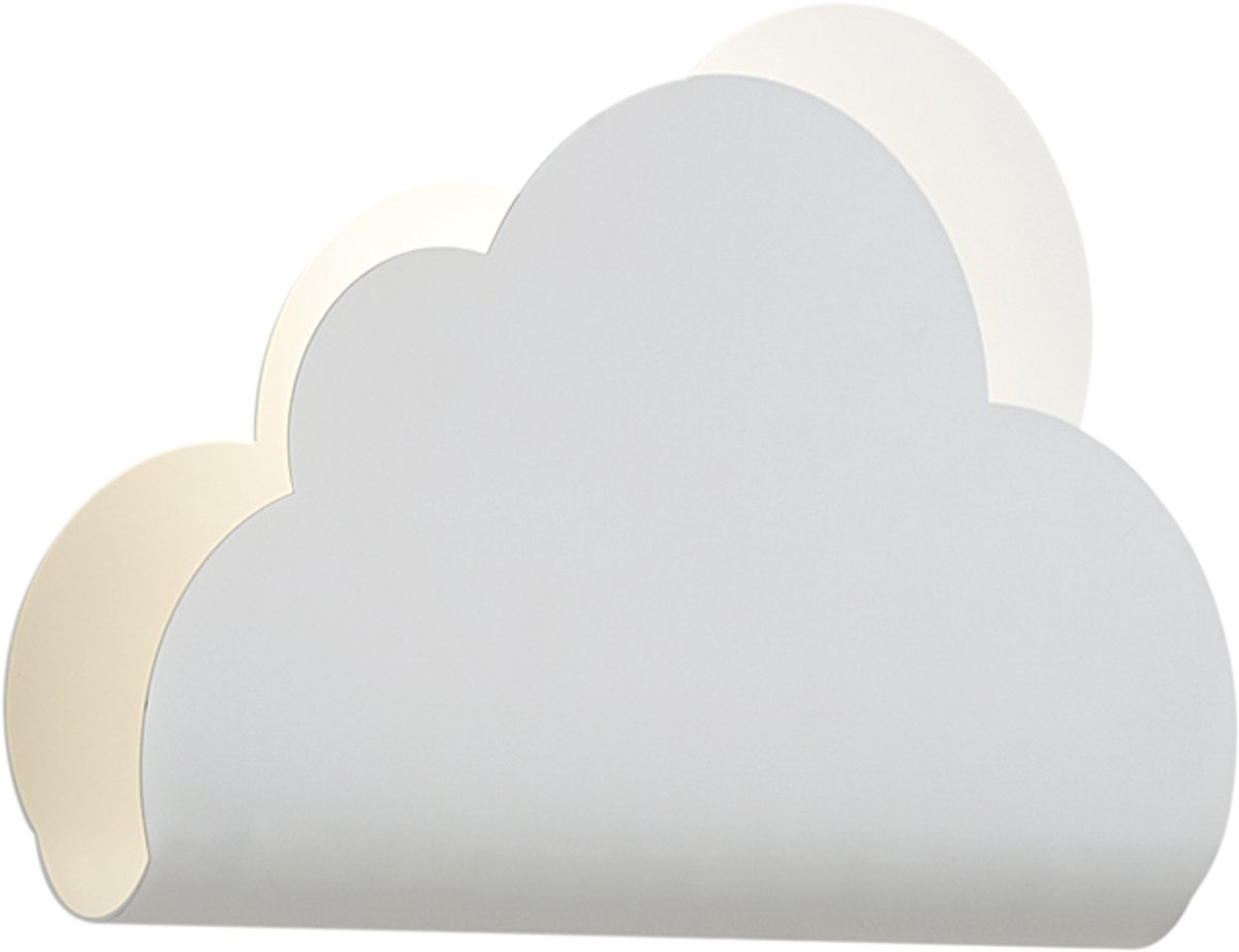 QAZQA cloudy - Voor kinderen Wandlamp voor binnen - 1 lichts - L 42 cm - Wit -