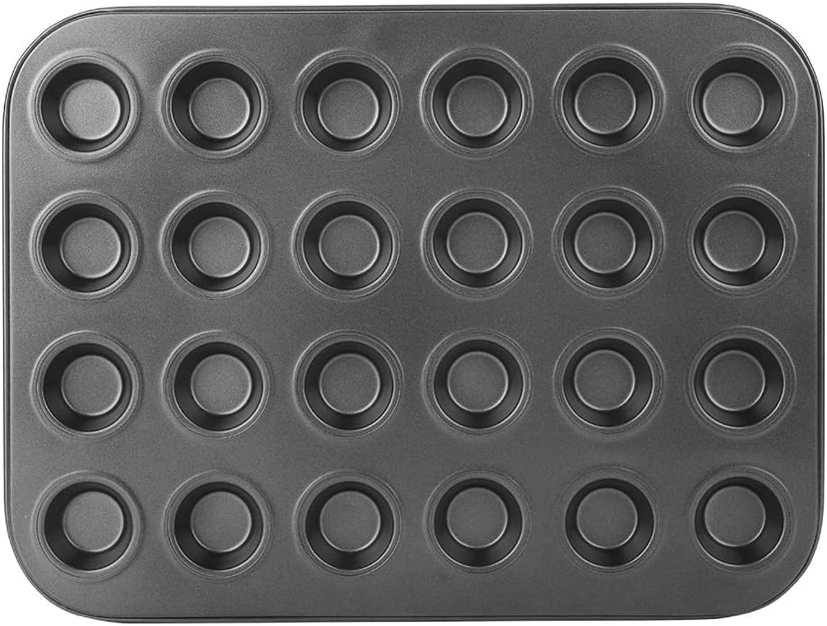 Mini Muffinbakvorm met 24 Holtes - Non-Stick Bakvorm voor Cupcakes en Petit Fours
