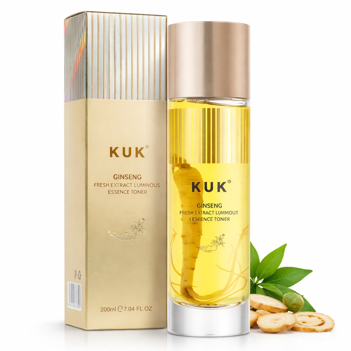 Korean Skincare Ginseng Serum 200 ml – Essence Toner met Echte Ginsengwortel – Hydraterend & Glow – Anti-Aging Verzorging