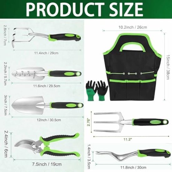 Complete 8-delig tuingereedschap set met opbergtas - lichtgewicht en duurzaam van GARDENA — afbeelding 3