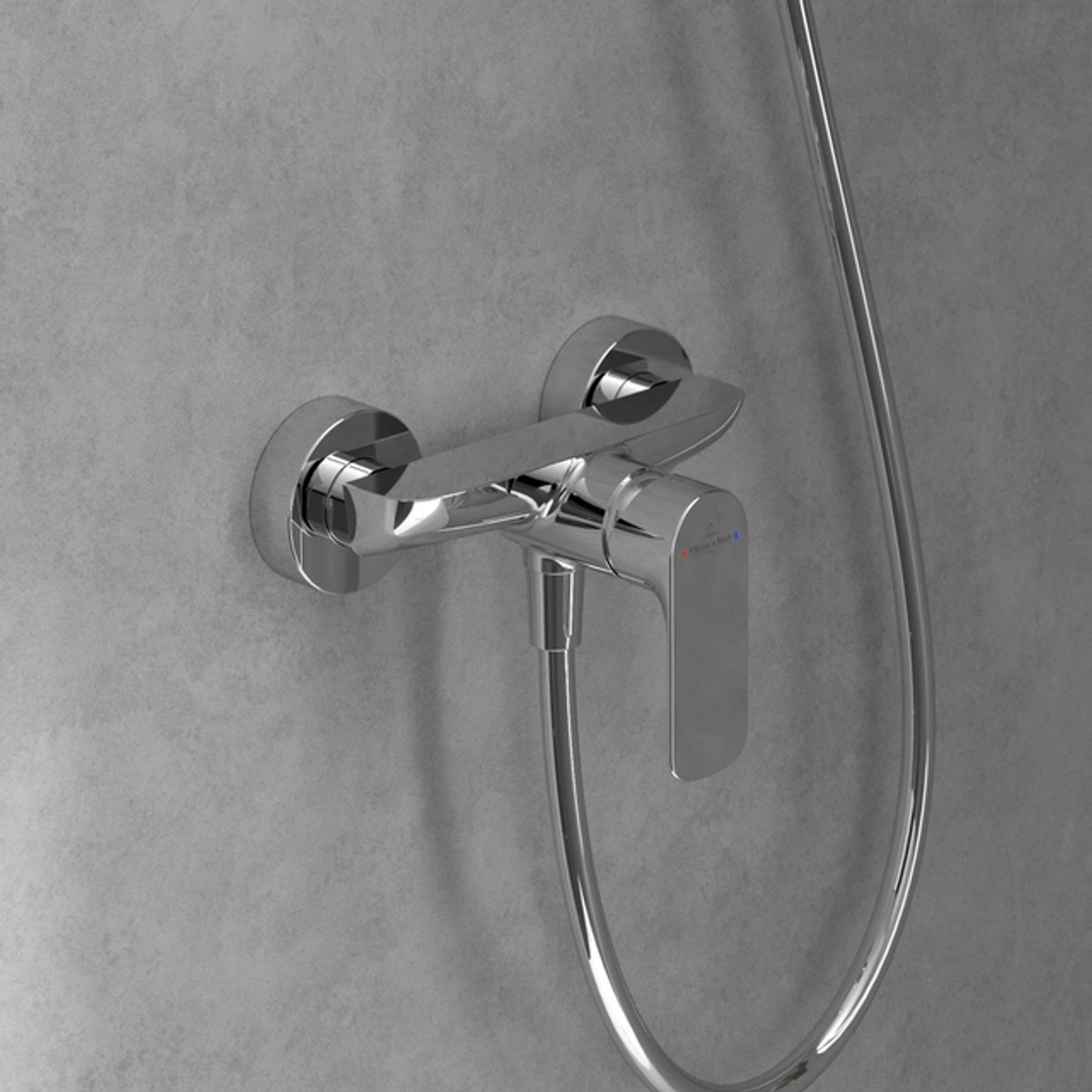 Villeroy & Boch O.novo Eengreeps douchekraan - chroom