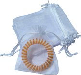 Prigta - Organza Zakjes Wit 7x9 cm - 100 stuks - Kleine Cadeauzakjes - Herbruikbaar - Luxe Organza - Voor Sieraden, Bedankjes & Kerst - Met Satijnen Trekkoord