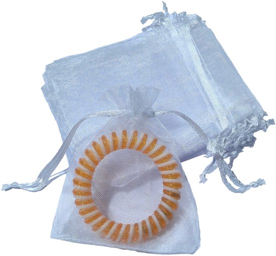 Prigta - Organza Zakjes Wit 7x9 cm - 100 stuks - Kleine Cadeauzakjes - Herbruikbaar - Luxe Organza - Voor Sieraden, Bedankjes & Kerst - Met Satijnen Trekkoord