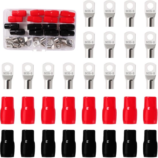 X-DREE 5 Stück PVC-Hülse Isolierte Ringklemmen Crimp-Zungenverbinder X-DREE 5 Stück PVC-Hülse Isolierte Ringklemmen Crimp-Zungenverbinder
