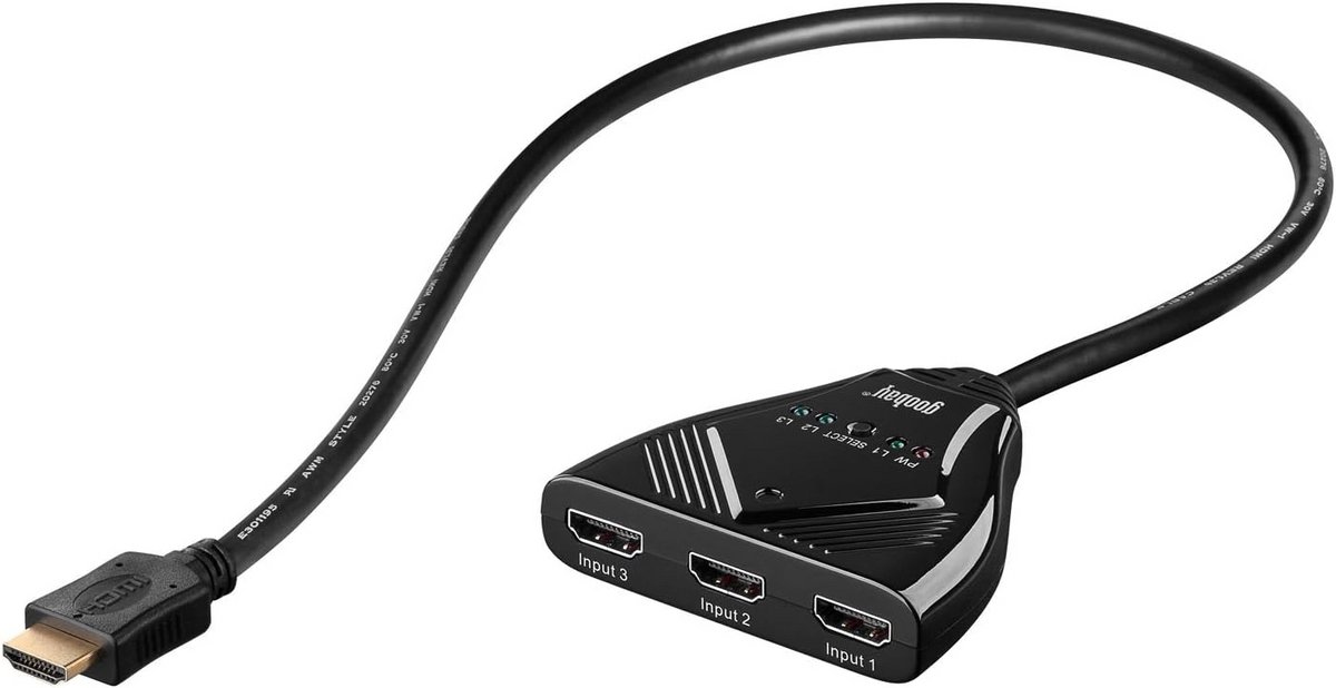 HDMI Switch 2 In 1 Uit - Automatische Selectie voor 2 Apparaten op 1 TV