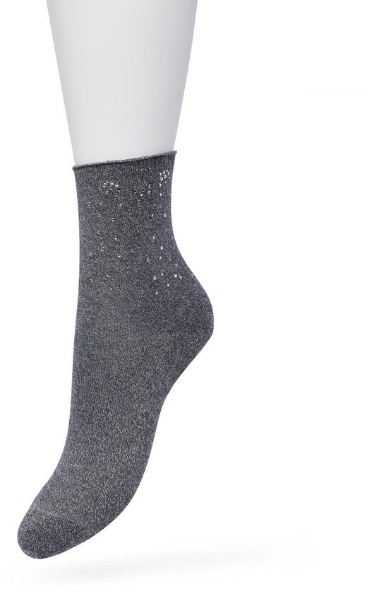styleBREAKER Ladies Socks with Rhinestone Appliqué Waist Size 35-41 EU
