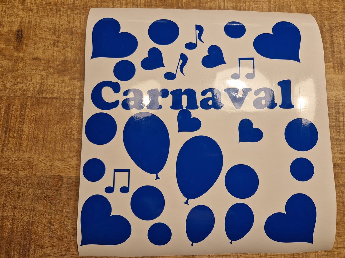 Herbruikbare statische raamsticker CARNAVAL