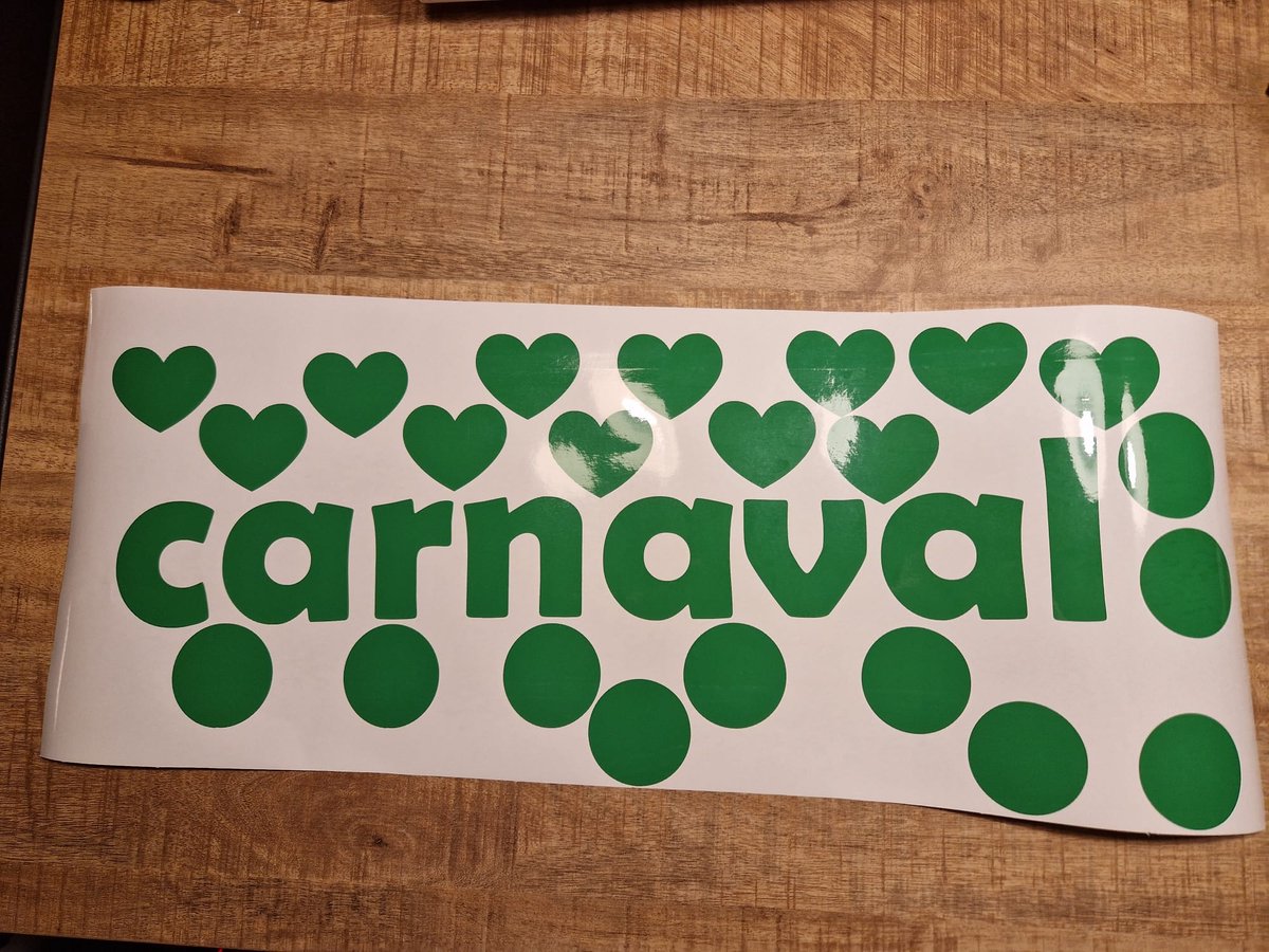 Herbruikbare statische raamsticker CARNAVAL