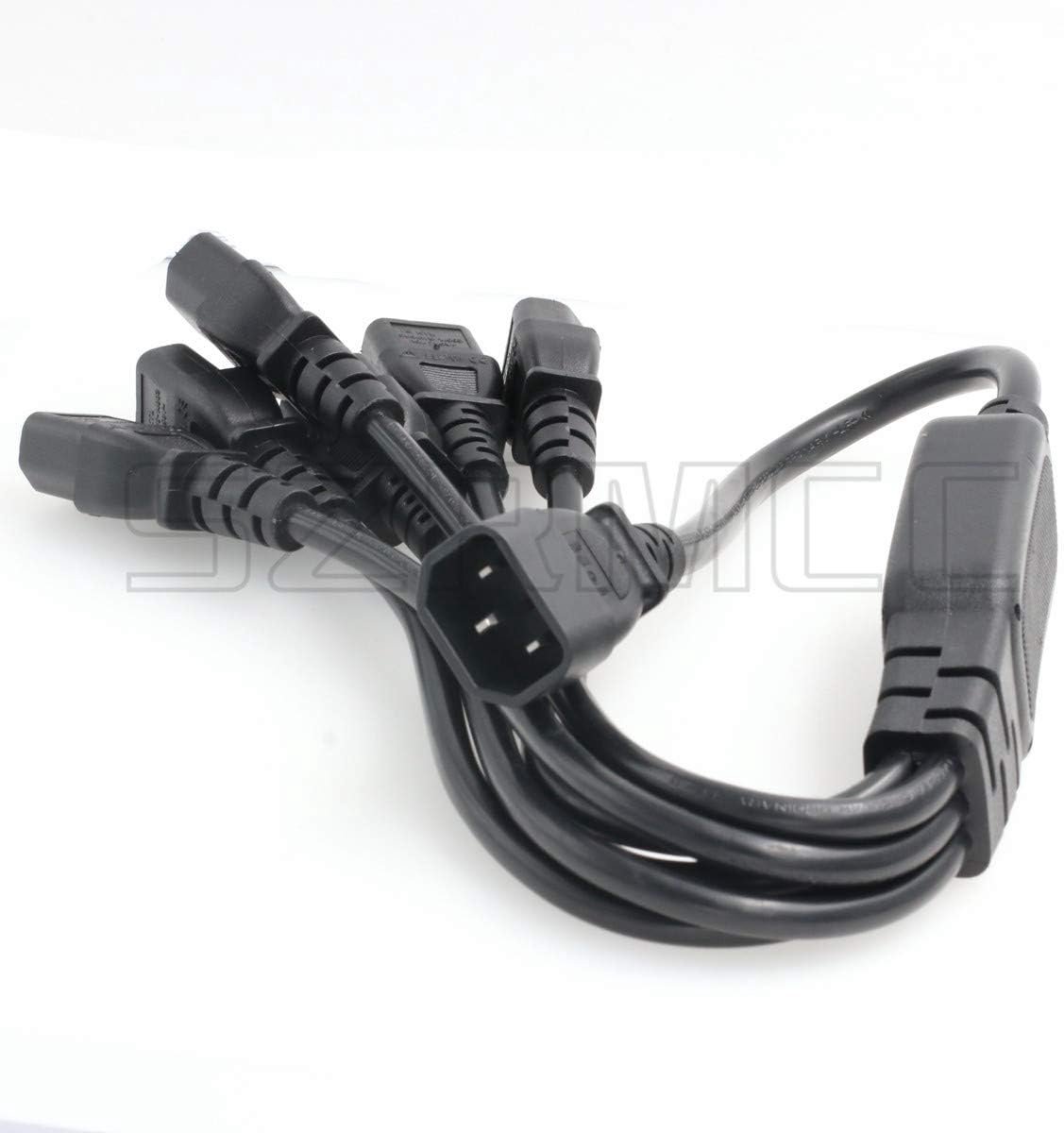 IEC C14 naar 6x C13 Splitter Voedingskabel voor Server en UPS - 10A 250V Verlengsnoer 60cm