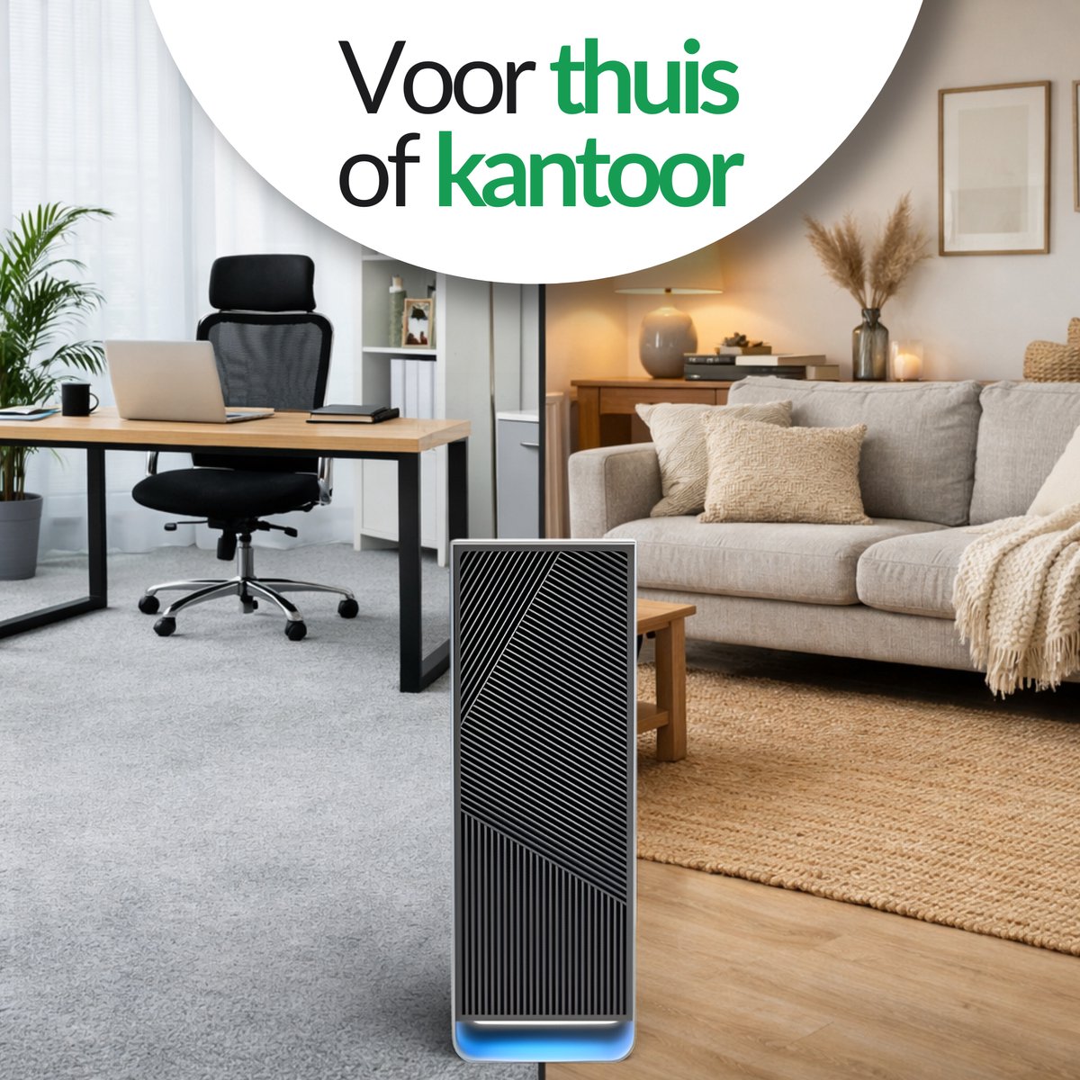 LivingSmart™ LSL200S Luchtreiniger / Air Purifier – HEPA H13 + Koolstoffilter – 230 m³/u – Tot 45 m² – Verwijdert Fijnstof & Geuren — afbeelding 2
