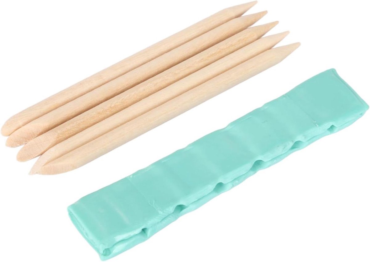 VirtuBuy- Horloge Reiniging Klei - Horloge Onderhoud - Beweging Schoonmaken - Olie Verwijder Tool - Horlogemaker Reparatie - Geschikt voor Horloge Bewegingen en Bruggen - Met Houten Stokken - BlauwModel