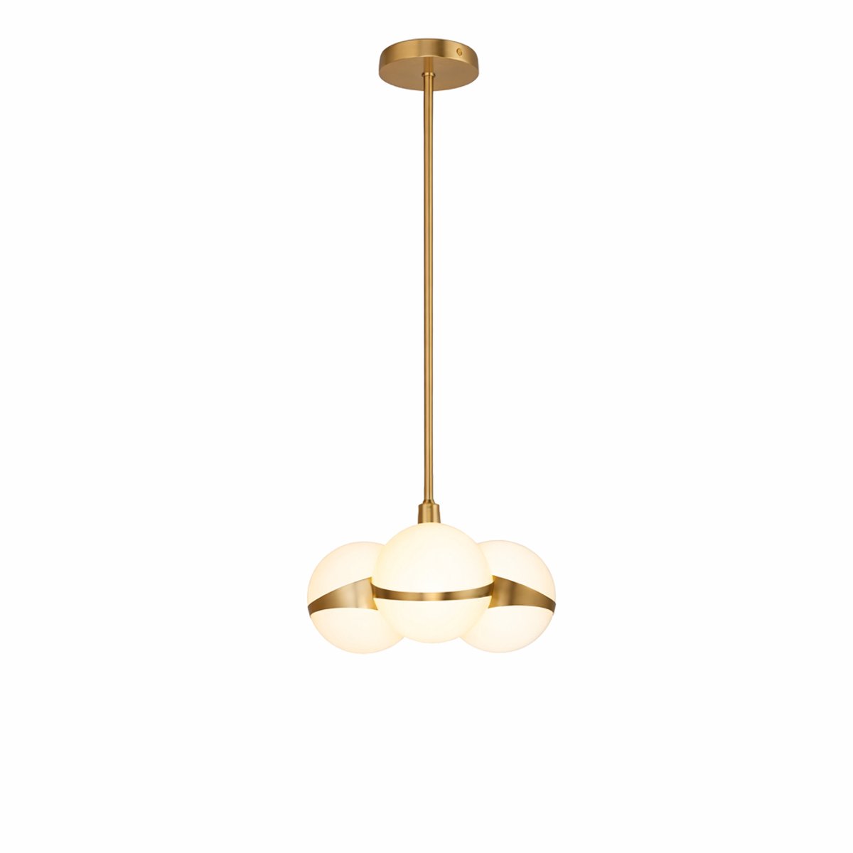 Hanglamp 3 lichtpunten - brushed gold - G9 fitting