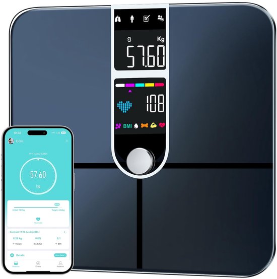 UNIWEIGH Digitale Postweegschaal – 39 Kg / 86 Lb – Met Hold- En Tare-functie – USB-oplaadbaar – Inclusief Batterijen En Meetlint