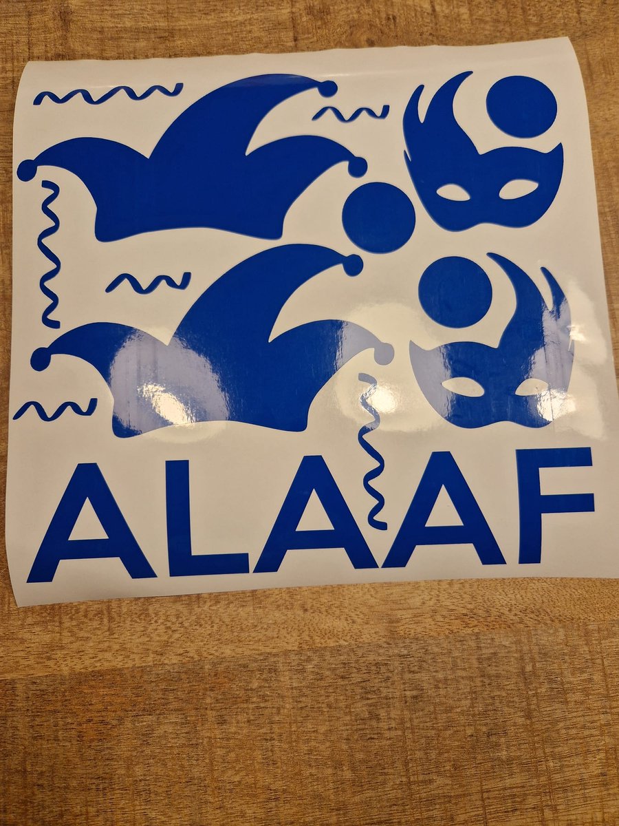 Herbruikbare statische raamsticker carnaval ALAAF