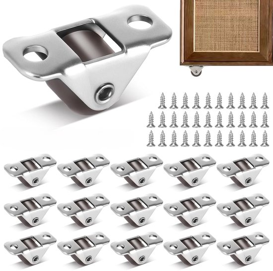 Set 8st meubelwielen TPE met plaatbevestiging 40mm tot 30kg per wiel kopen? | Wielen & rollen