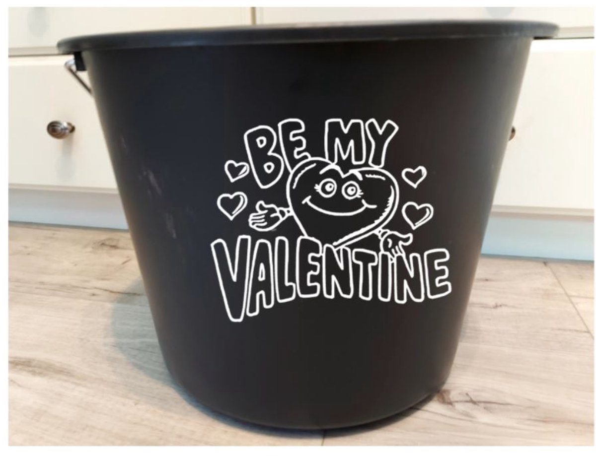 Bedrukte emmer voor valentijn, Valentijns emmer, Bedrukte emmer, Emmer met tekst, Valentijn, Cadeau, XLX®