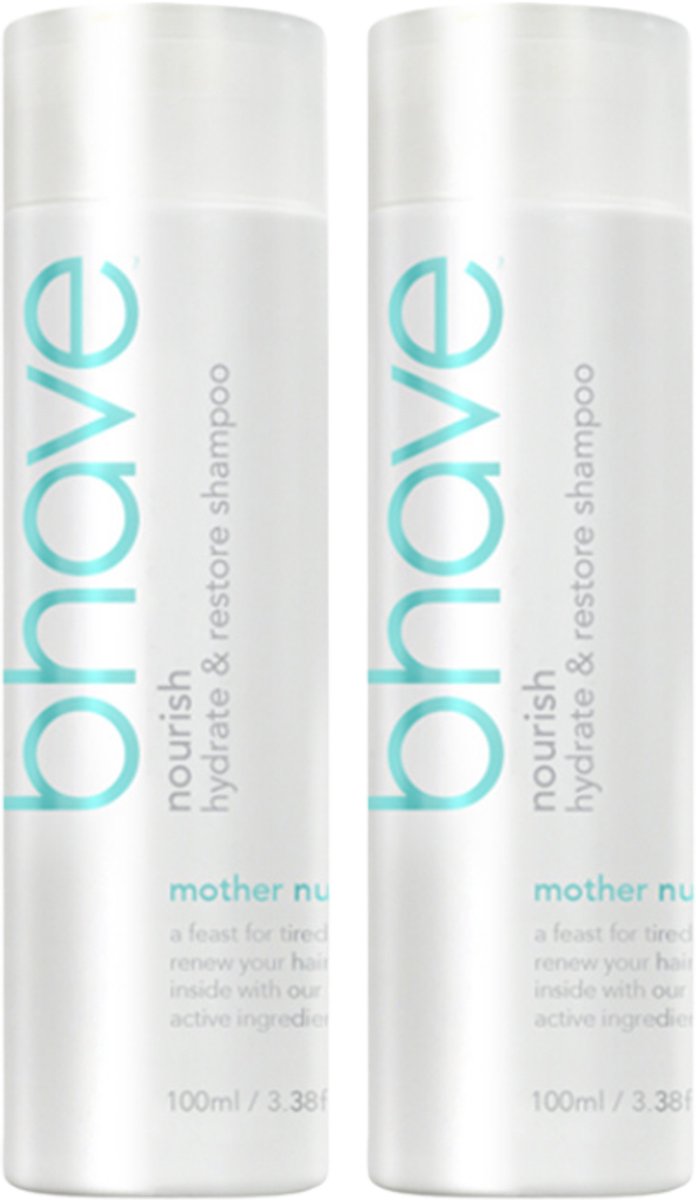 BHAVE NOURISH SHAMPOO 2X 100ML TRAVELSIZE VOORDEEL