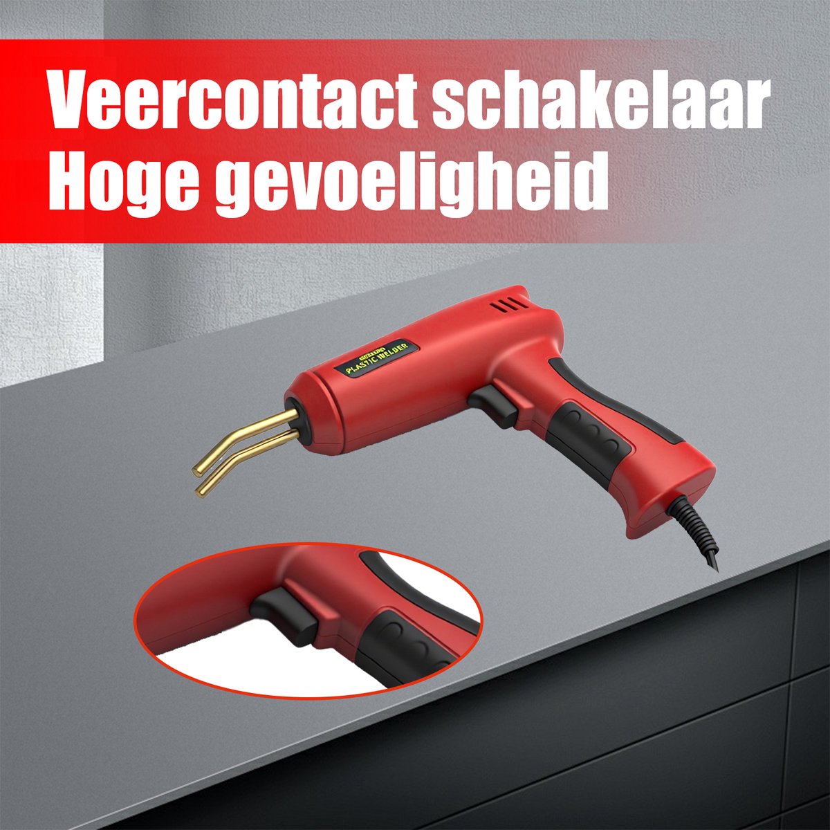 200W Geüpgraded Plastic Laskit, 800STUKS Hechte Nietmachine Auto Bumper Reparatie Kit, 2 in 1 Plastic Lasser Soldeerbout met Lasstaven, 6 Soorten Nietjes voor Bumper/Kajak/Plastic Product Reparaties – foto 3
