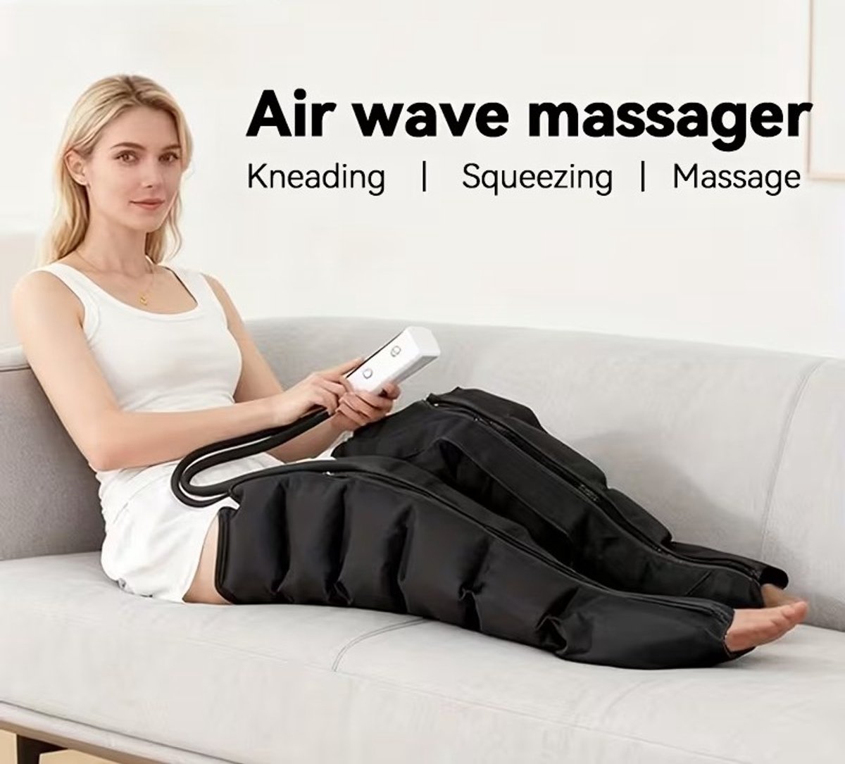 Luchtcompressie Beenmassage Apparaat met Afstandsbediening - afbeelding 2