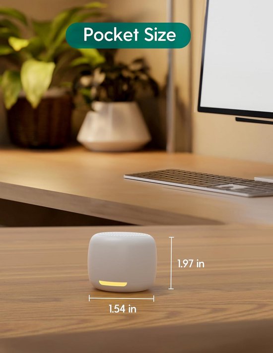 Witte Ruis Machine met Nachtlampje en Timer voor Ontspanning en Slapen — afbeelding 3
