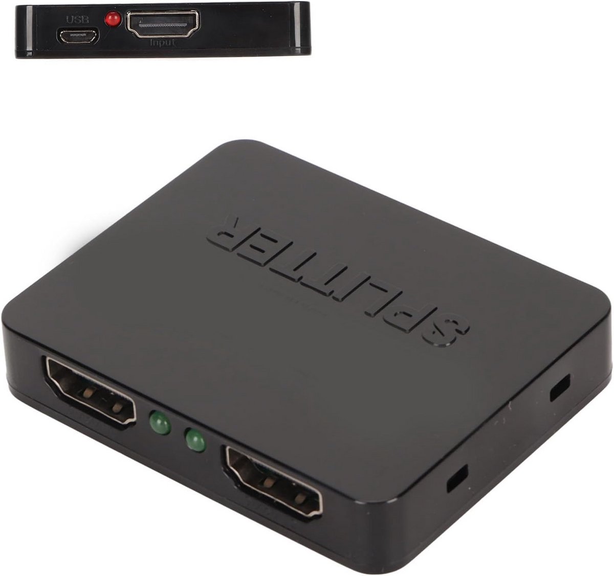 HDMI Splitter 1 In 2 Uit voor Dubbele Schermen - 4K Ultra HD Ondersteuning