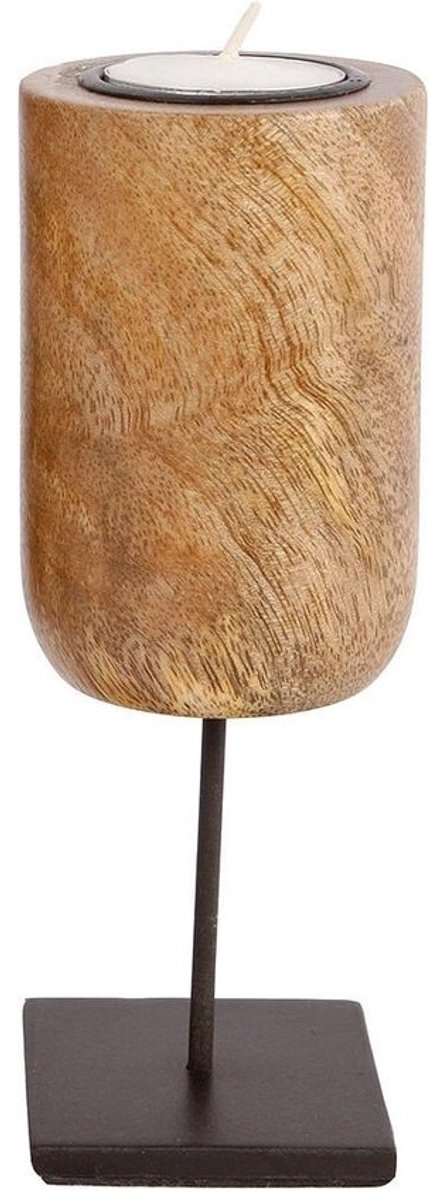 Gifts Amsterdam Kaarsenhouder 7 X 28 Cm Mango Hout Naturel
