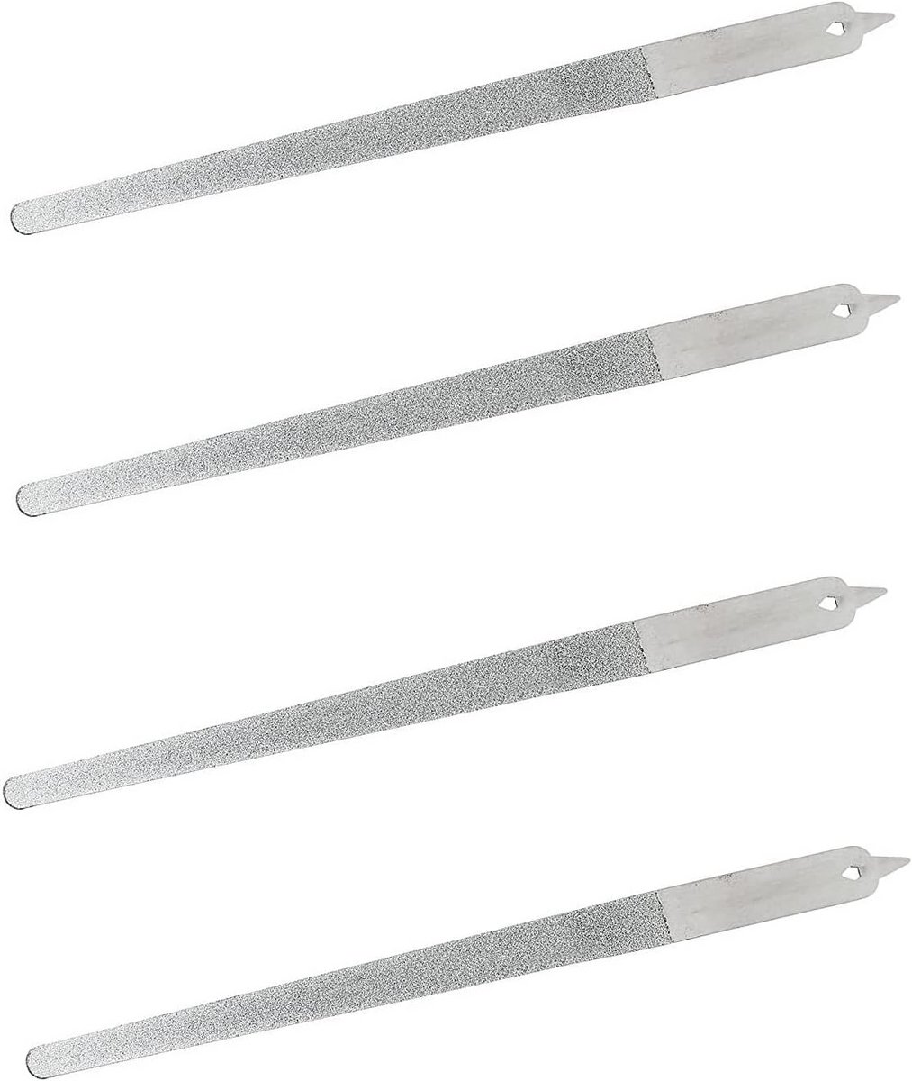Set van 4 Diamanten Nagelvijlen - Roestvrij Staal - Professioneel Resultaat
