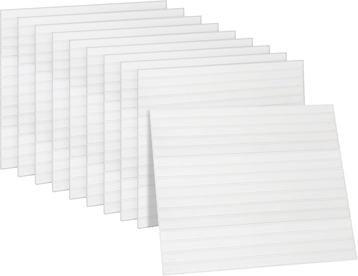 Dekorix plaktegels - Set van 10 zelfklevende tegels - Tegelstickers - Keuken - Badkamer - 29*23cm - Off white