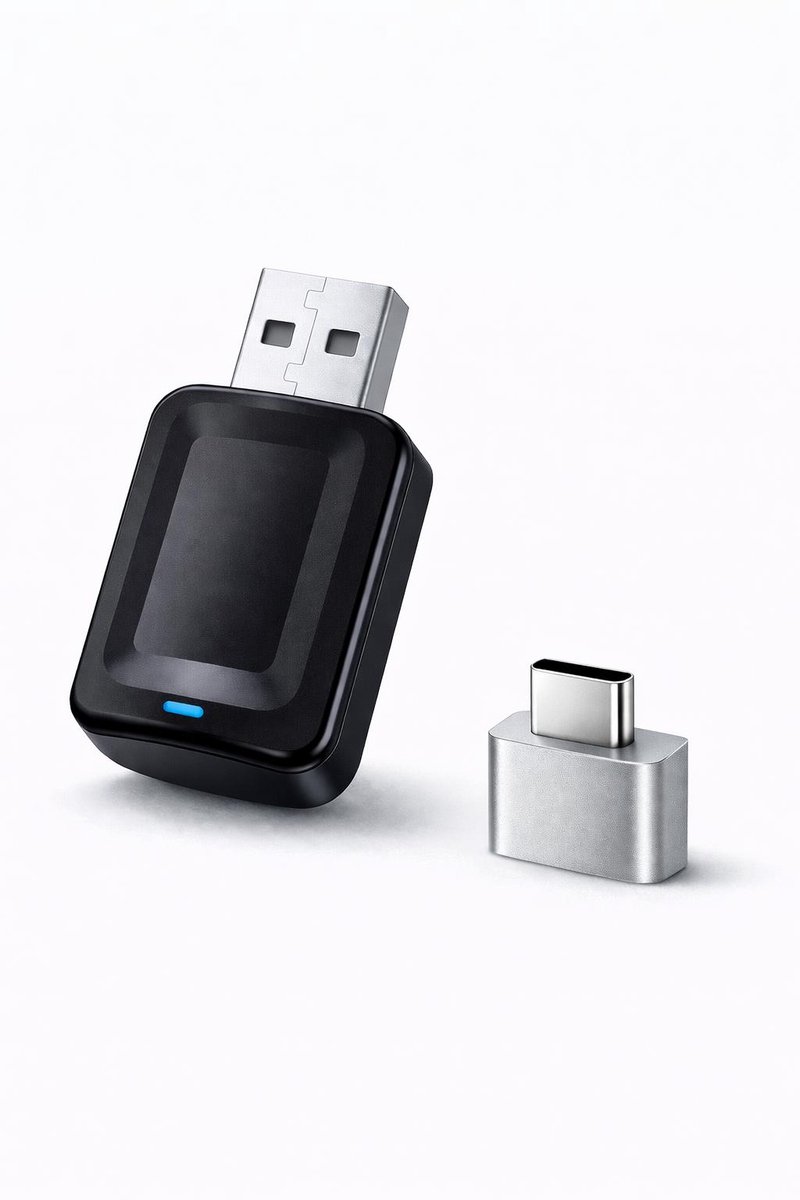 EQ® Mini CarPlay Dongle pro – Apple CarPlay Dongle & Android Auto – Draadloos – Extra Klein Model