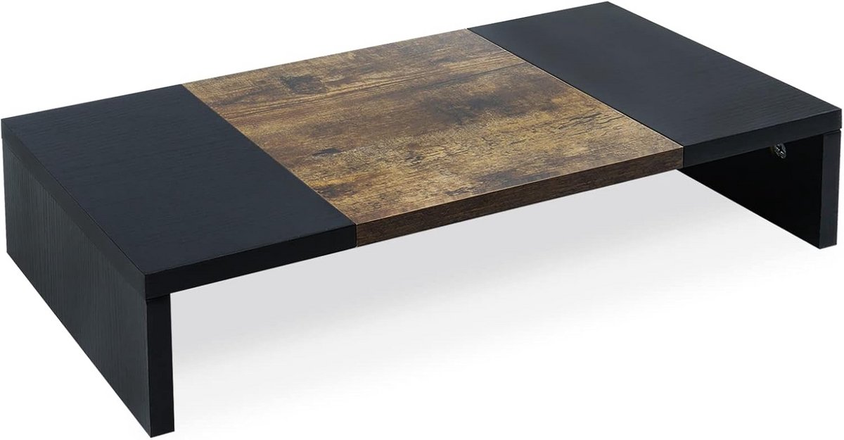 Stevige Houten Monitorverhoger met Opbergruimte - Desktop Organizer voor Scherm en PC