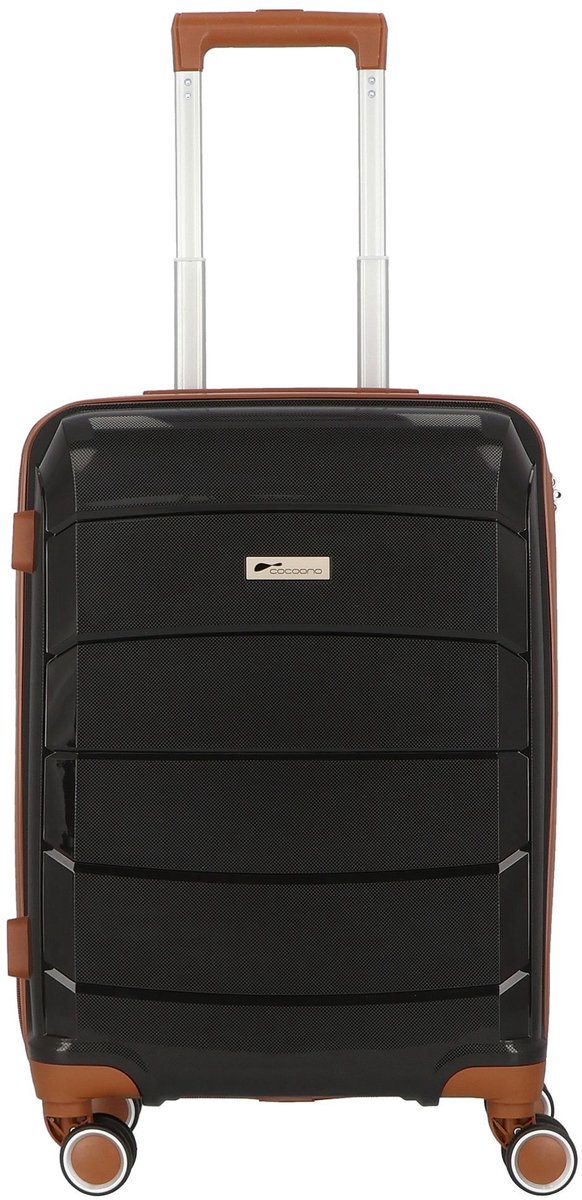 cocoono Graz 4 wielen Cabinewagen S 55 cm - Harde bagage - TSA slot - schwarz-braun