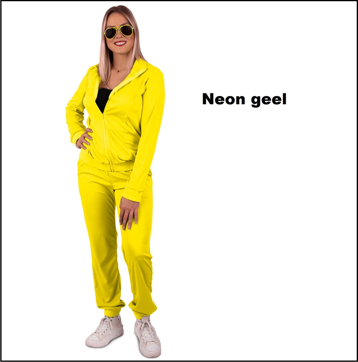 Trainingspak Basic Neon Geel Dames - Maat 42