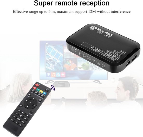 Full HD 1080P Mediaspeler Box met HDMI en USB Ondersteuning voor AVI MKV RMVB — afbeelding 2