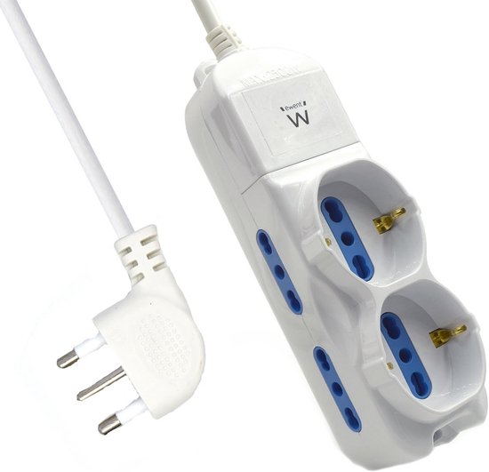 Electraline Kabelopbergdoos Met 6-voudige Stekkerdoos – 1,5m Kabel, 16A, Zwart – Voor TV, Computer & Kantoor