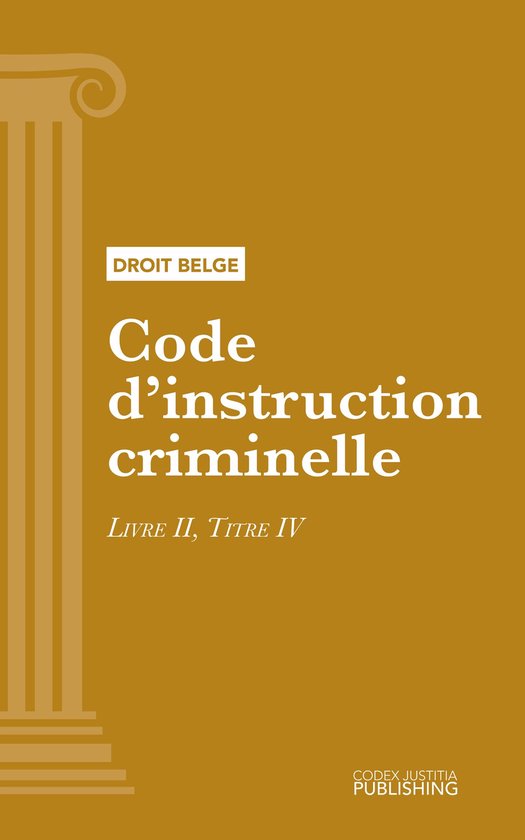 Code d'instruction criminelle - cover