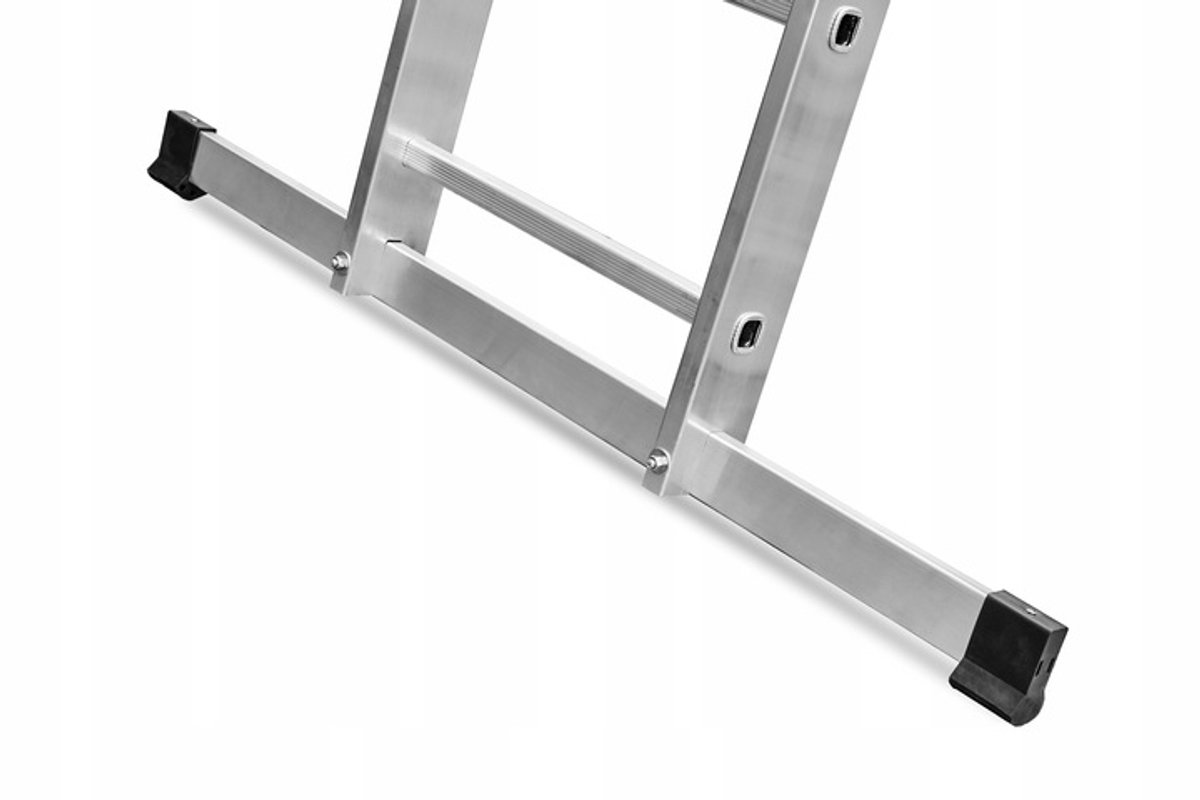 Baulich Brede stabilisator voor ladder - aluminium 60x20 mm - lengte 1200 mm - antislip voeten
